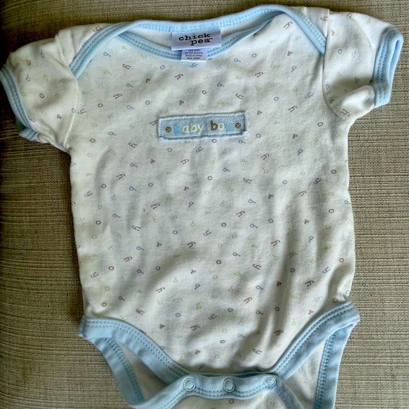 Chick Pea, Blue &  White, Onesie and Pants, Size 0-3 Months - Picture 2 of 7
